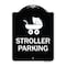 Signmission Stroller Parking With Graphic Heavy-Gauge Aluminum Architectural Sign, 24" x 18", BW-1824-22832 A-DES-BW-1824-22832 - alternate 1